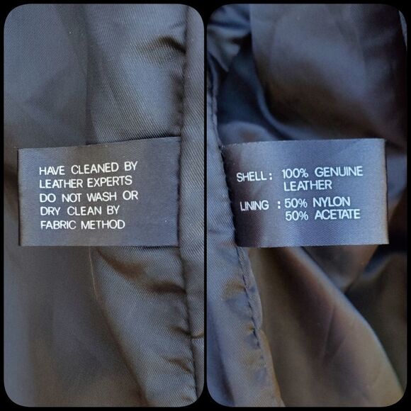 VINTAGE Atlantic Beach Leather Coat Works - Small - Picture 5 of 6